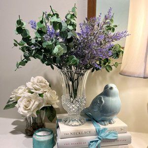 Cottagecore Vintage Cristal D'Arques Durand Longchamp Crystal Footed Flower Vase